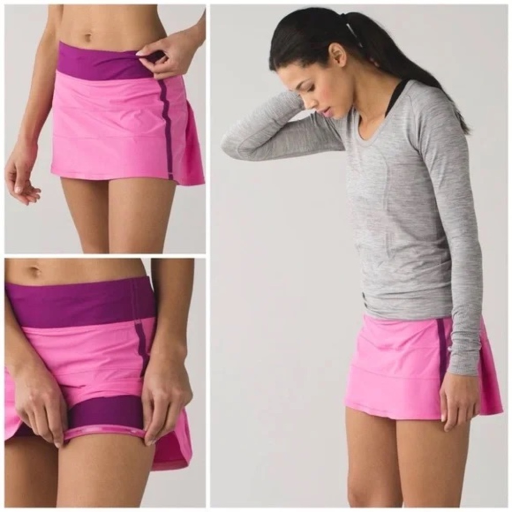 LULULEMON Pace Rival Skort Pink Paradise Size 12 - Picture 4 of 16